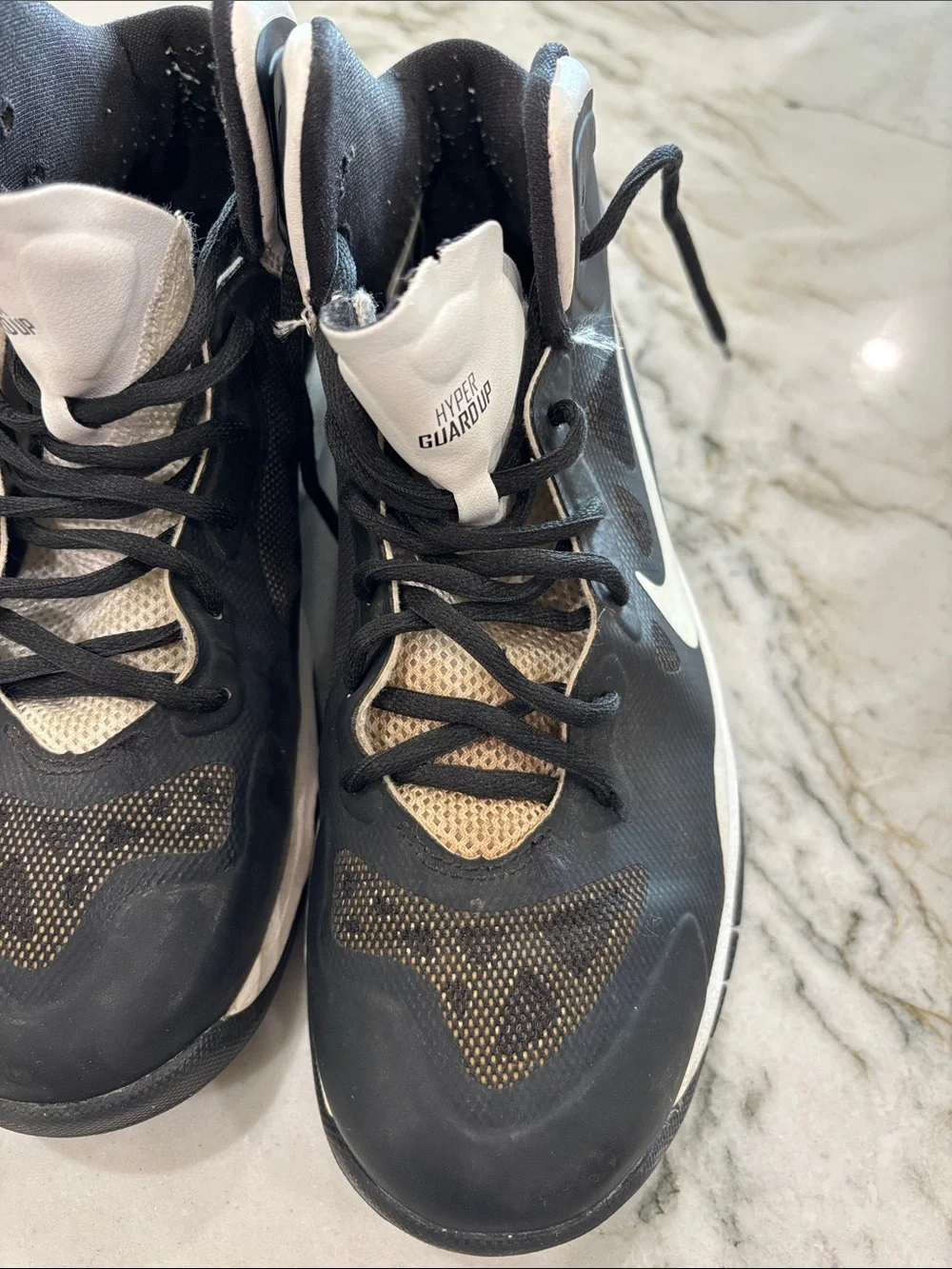 Nike Black and White High-Top Athletic Shoes